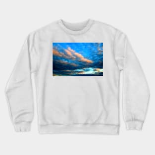 Cloudy sky before the storm during sunset Crewneck Sweatshirt